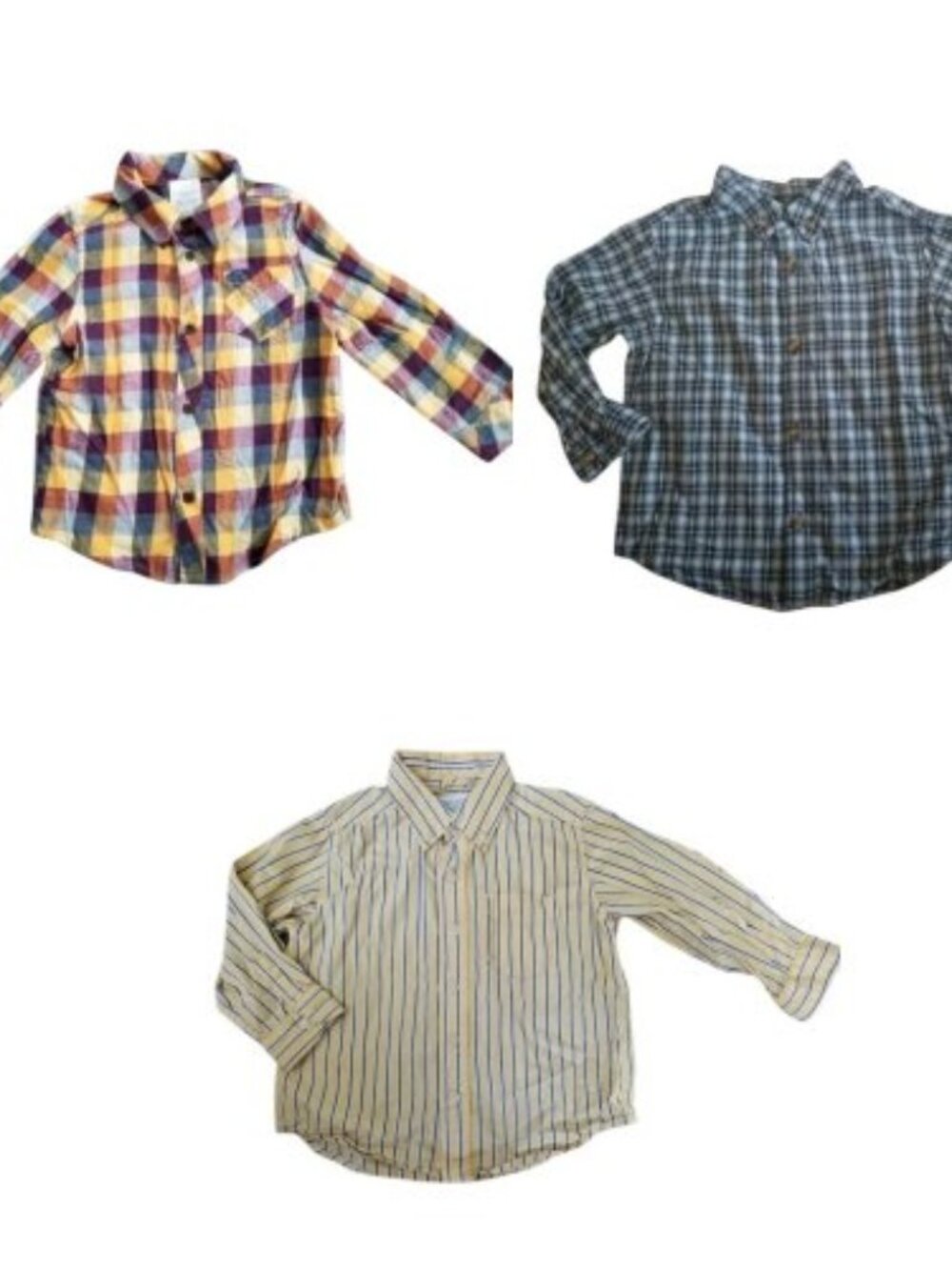 Lot of Cotton Long Sleeved Button Front Shirts Boys Size 24 months TALBOT’S TCP